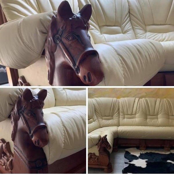 диван з фігурою коня, шкіряний диван мустанг,меблі мустанг,меблі mustang